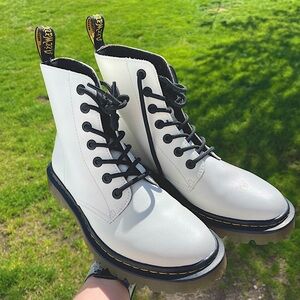 White Doc Martens 1460 Boots - Women’s Size 9